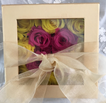 12 Roses in a Gold Box, $149